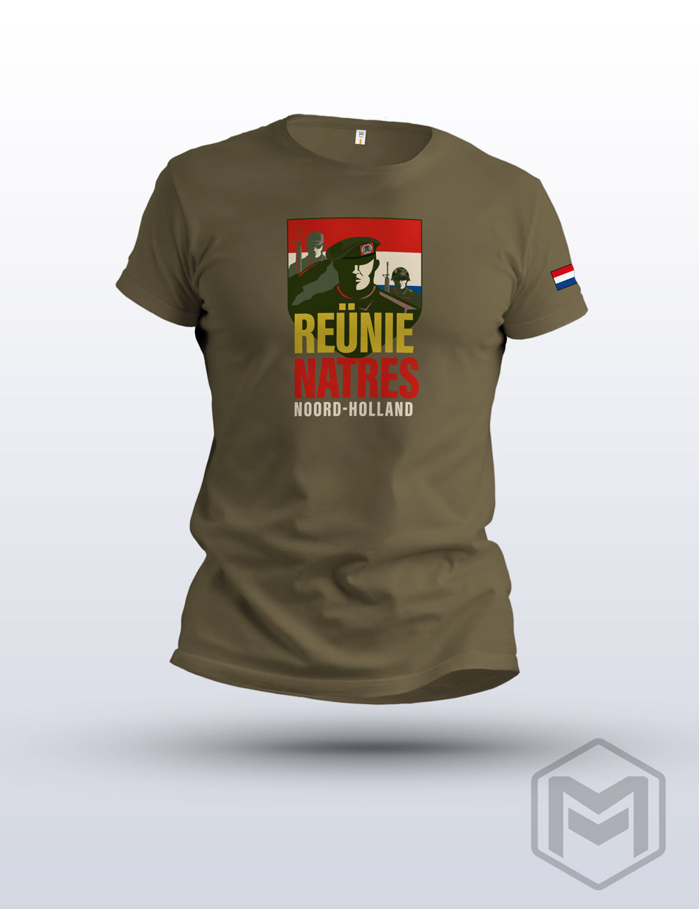 6003 Reünie T-shirt Natres Noord-Holland Army MV Print Creations