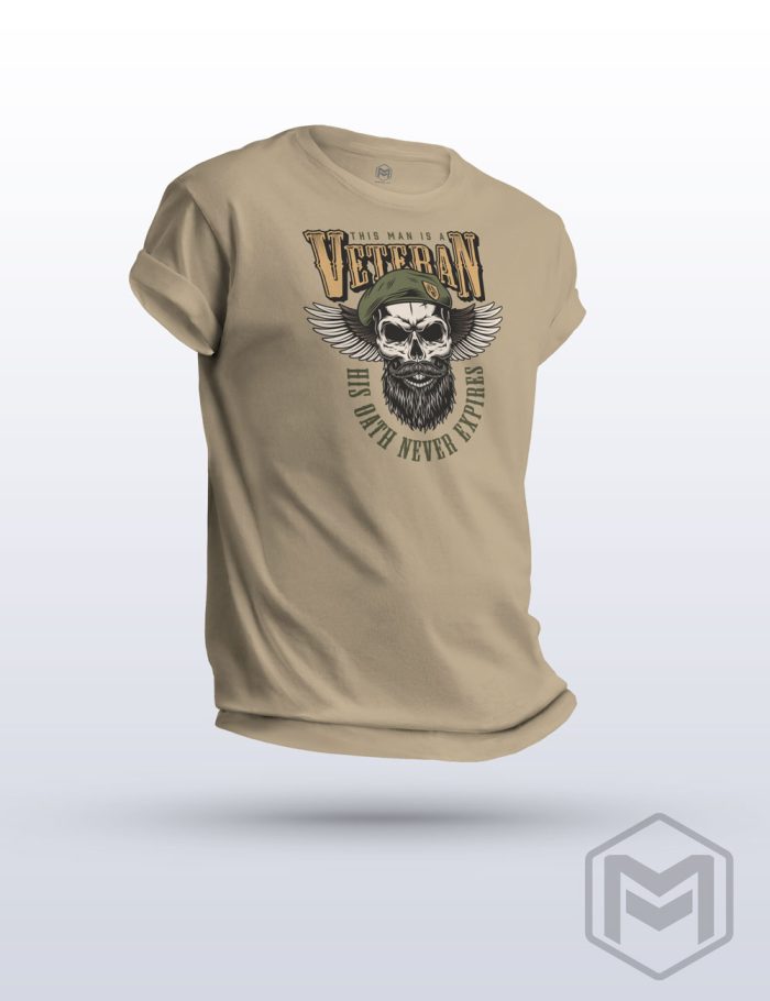 Heren T-shirt – "This Man is a Veteran"